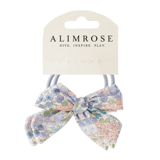 Bow Hair Tie Set - Liberty Blue
