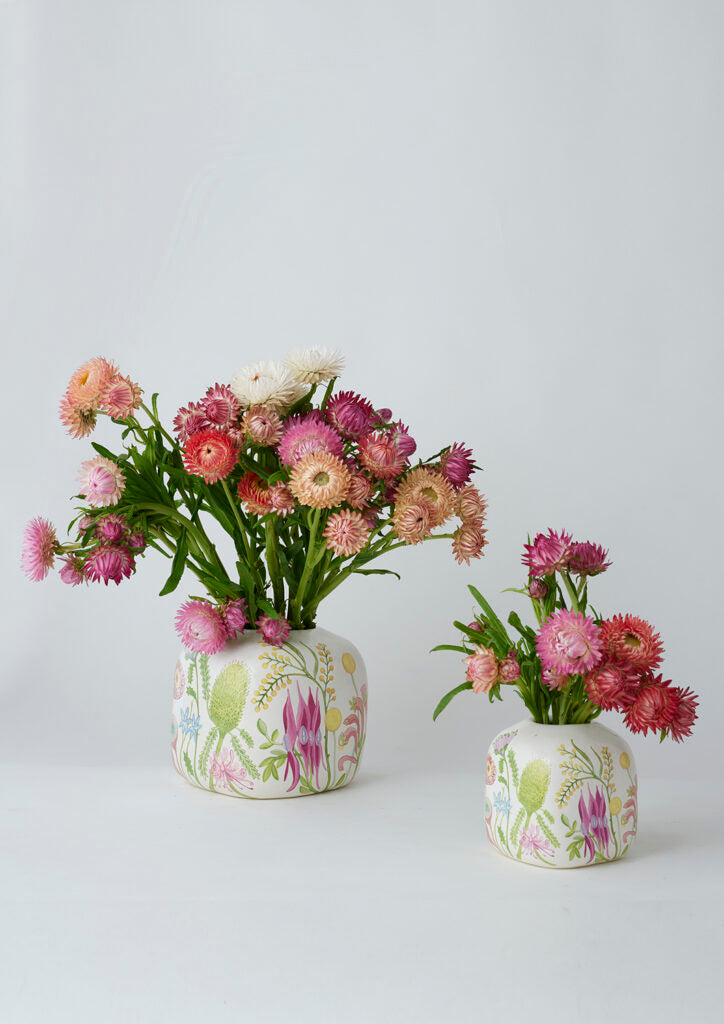 Cube Vase - Australian Wild Flowers