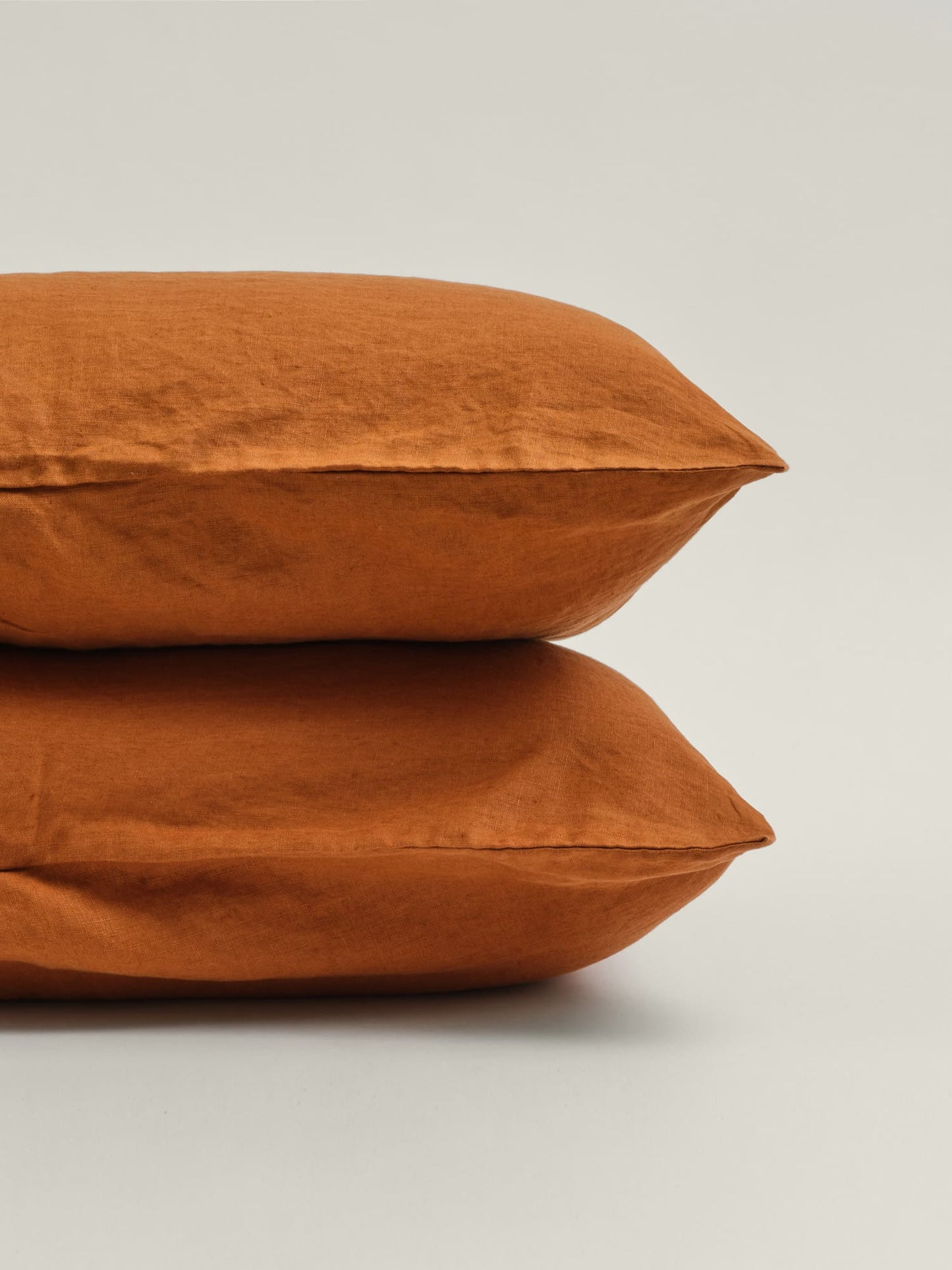 Tobacco 100% Pure Linen Pillowcase Set