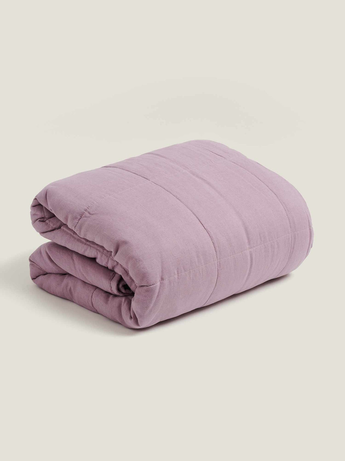 Double Sided Quilt in Violet and Lavender Check