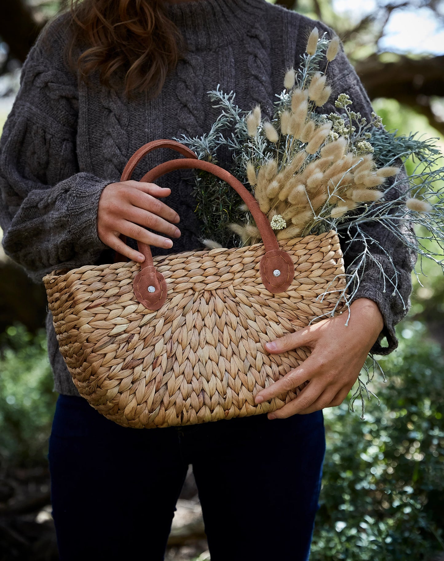 Small Harvest Basket - Suede
