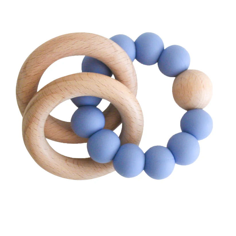 Beechwood Teether Ring - Blue