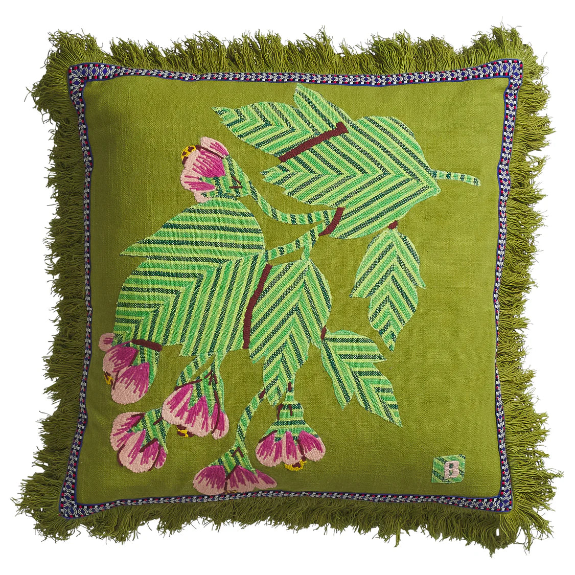 Vivi Applique Cushion - Juniper