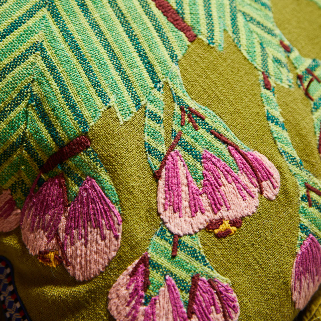 Vivi Applique Cushion - Juniper