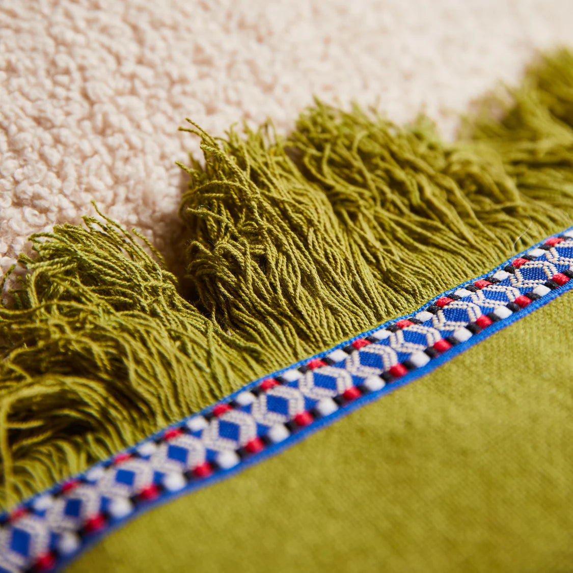 Vivi Applique Cushion - Juniper