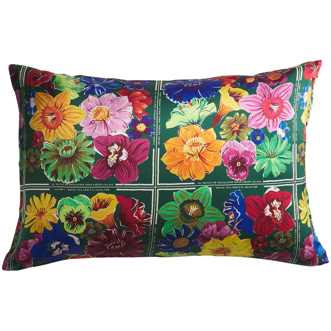 Ines Silk Pillowcase - Verdant