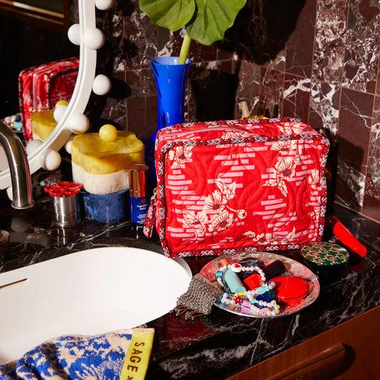 Marta Vanity Bag - Vermillion
