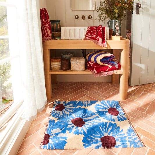 Isabella Bath Mat - Azure
