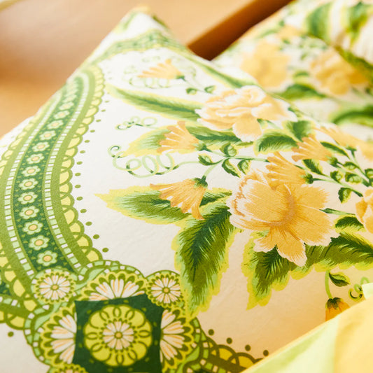 Margaret Cotton Euro Pillowcase Set - La Palma