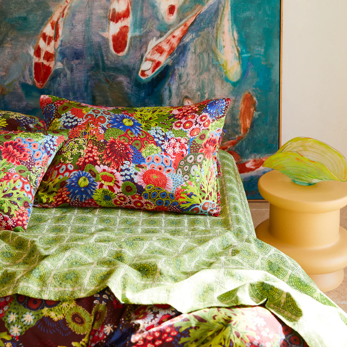 Coralie Silk Pillowcase - Garnet