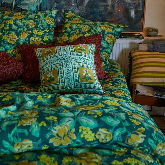 Claire Reversible Cushion - Jade