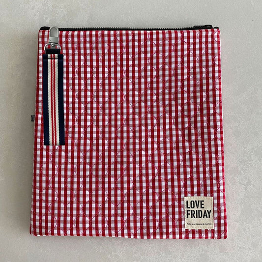 Walgett With Strap Red Navy and Cream Stripe