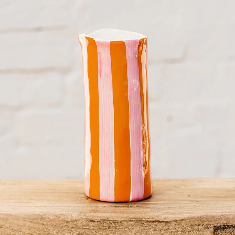 Small Vase - Pink and Orange Stripe
