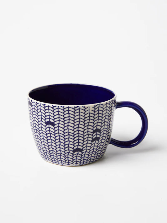 Blue Weave Mug