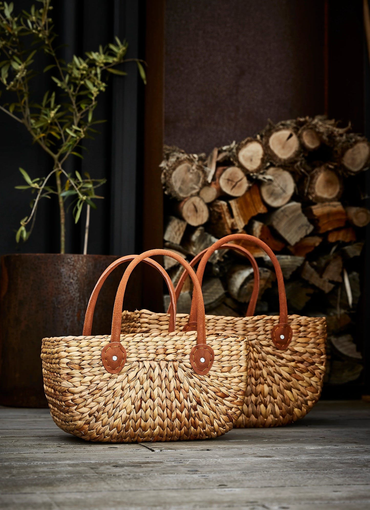 Large Harvest Basket - Suede
