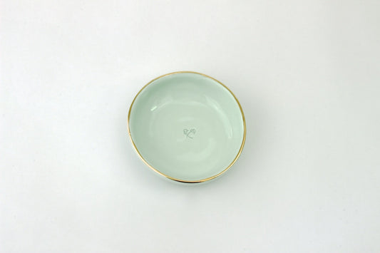 Luxe Medium Dish - Gold Rim
